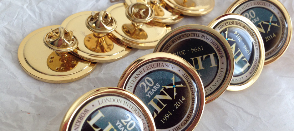 Personalised clutch back badges made in the UK
