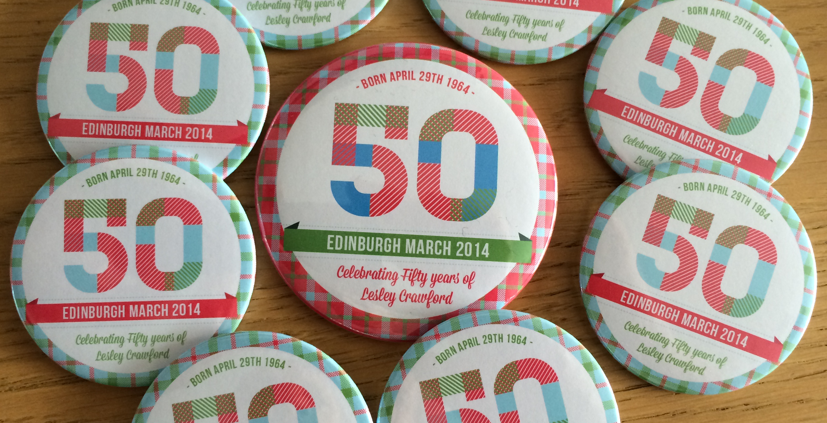 Personalised party badges made in the UK