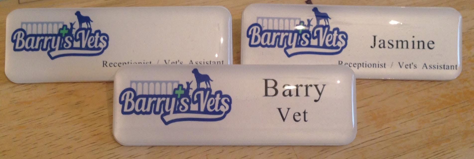 Printed custom resin badges with high gloss finish