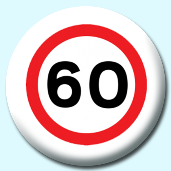 60Mph Button Badge