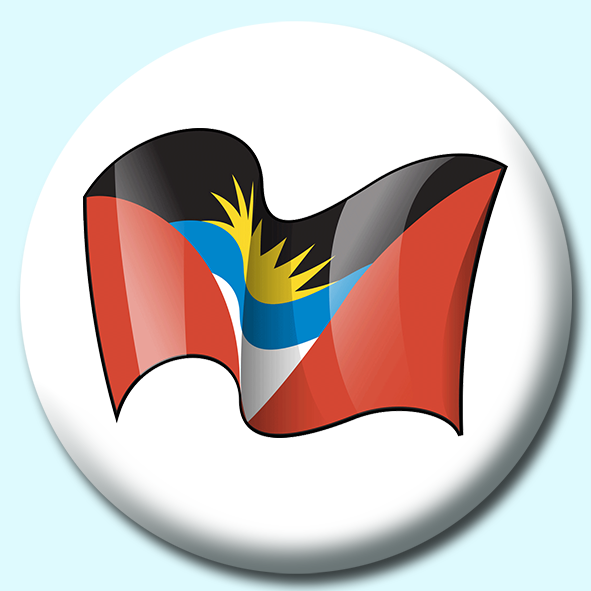 Antigua Barbuda Button Badge