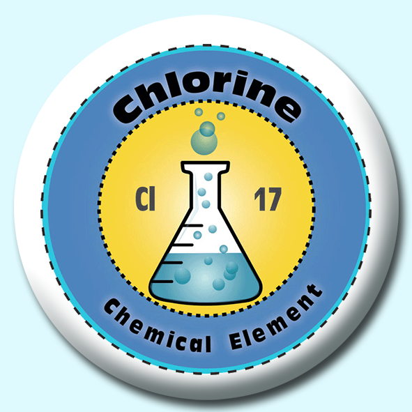 Chlorine Button Badge