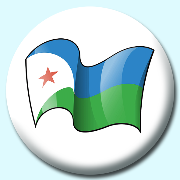 Djibouti Button Badge