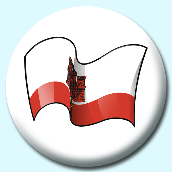 Gibraltar Button Badge