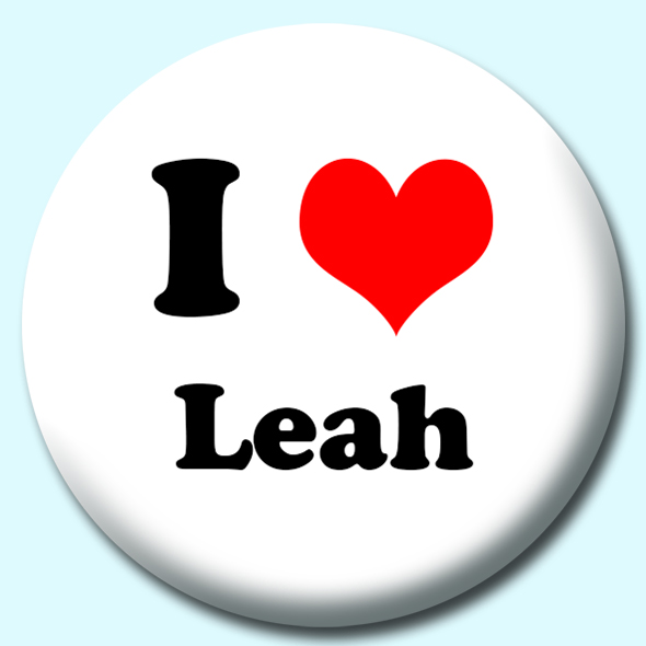 I Heart Leah Button Badge
