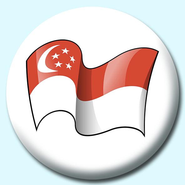 Singapore Button Badge