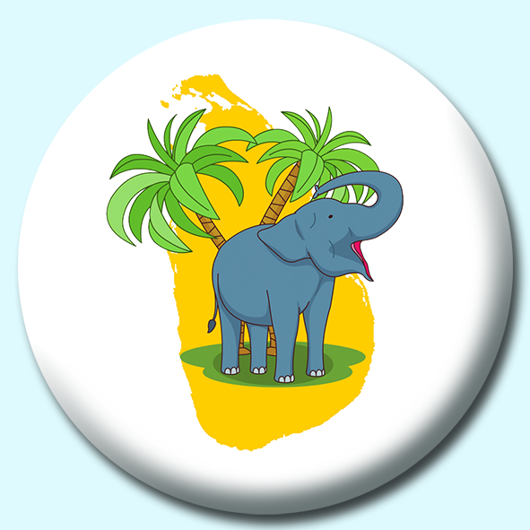Sri Lankan Elephant Button Badge