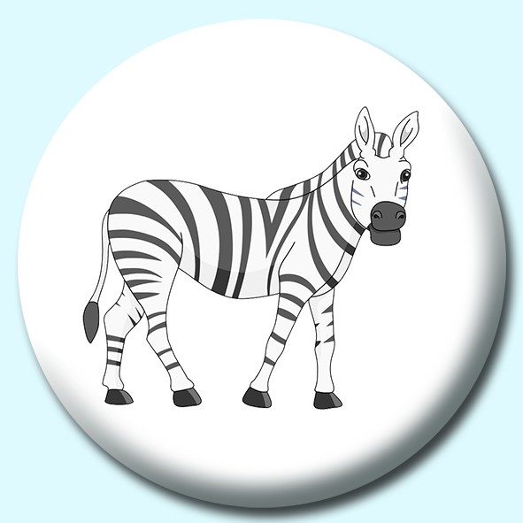African Zebra Button Badge