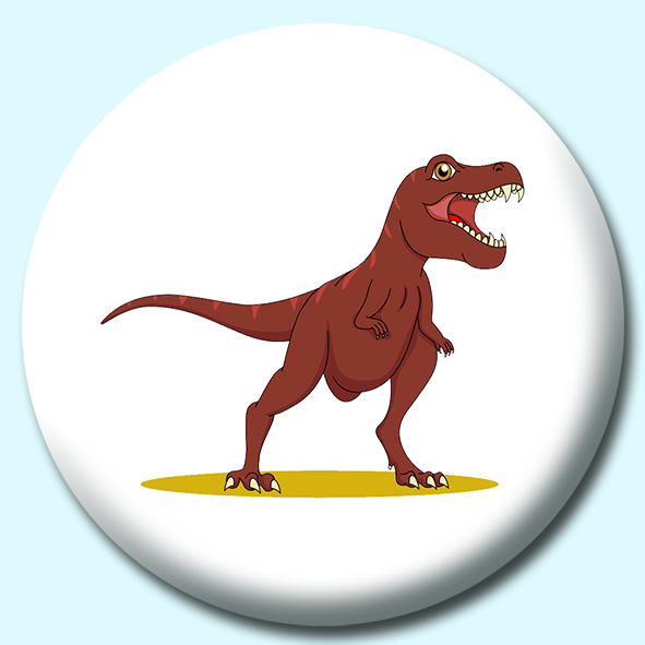 Angry Dinosaur Button Badge