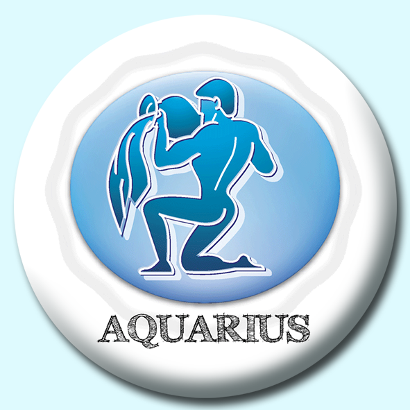 Aquarius Button Badge