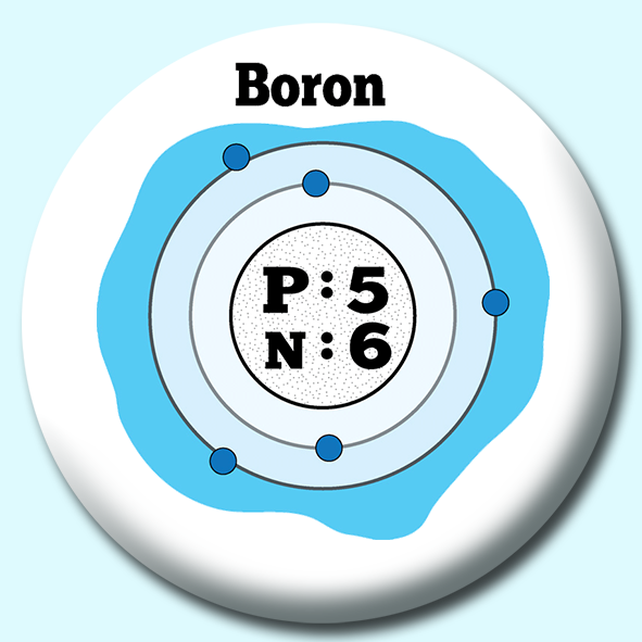 Atomic Structure Of Boron Button Badge