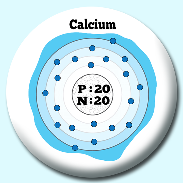 Atomic Structure Of Calcium Button Badge