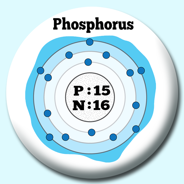 Atomic Structure Of Phosphorus Button Badge