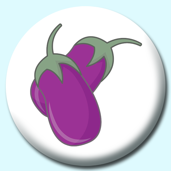 Aubergine Button Badge