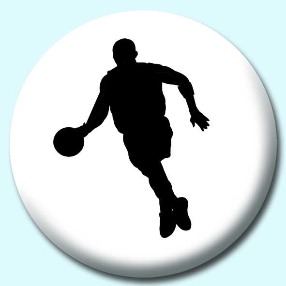 Basket Ball Player Button Badge