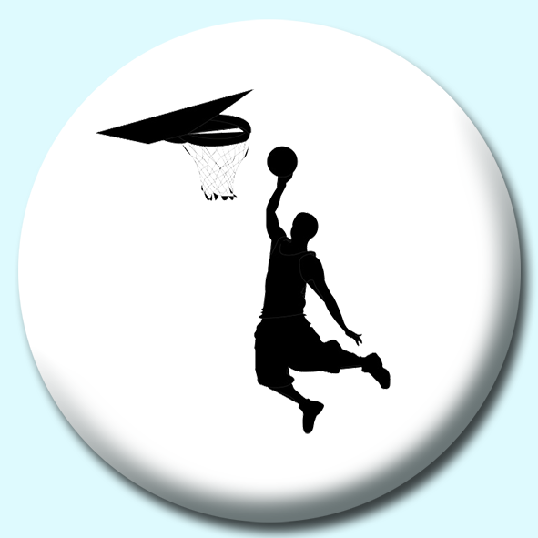 Basketball Player Button Badge