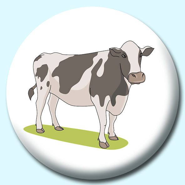 Black And White Cow Button Badge