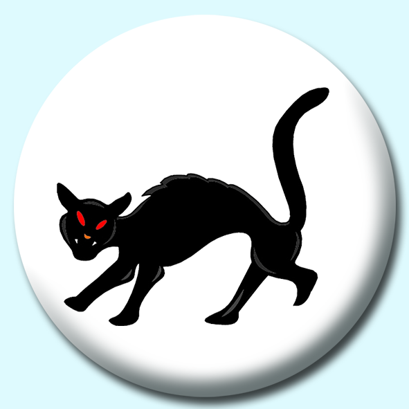 Black Cat Button Badge