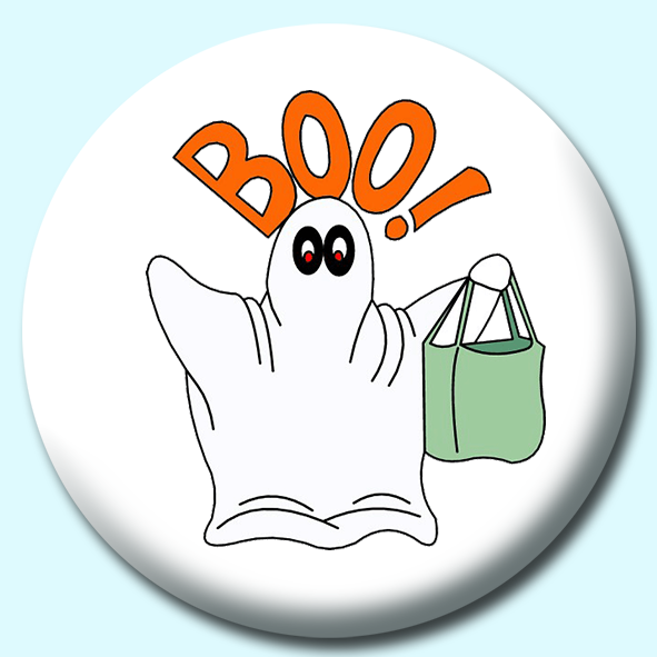 Boo Button Badge