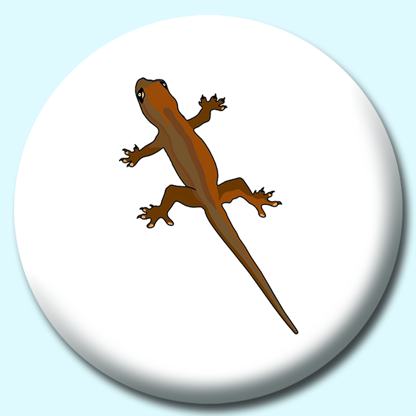 Brown Gecko Button Badge