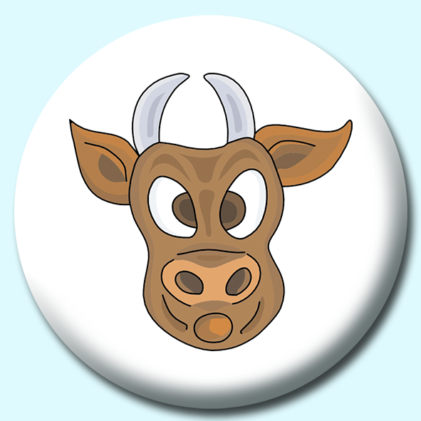 Bull Button Badge