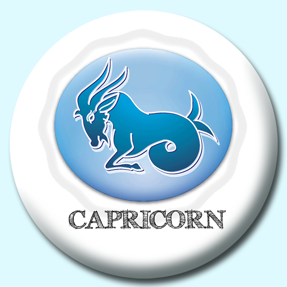 Capricorn Button Badge