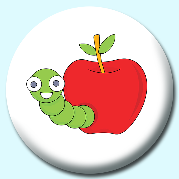 Caterpillar Inside Apple Button Badge