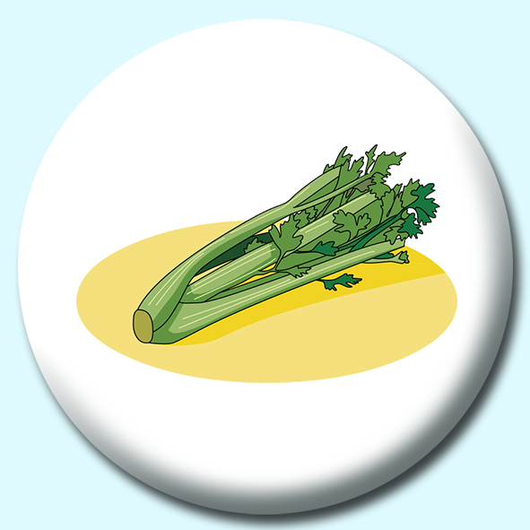 Celery Bunch Button Badge
