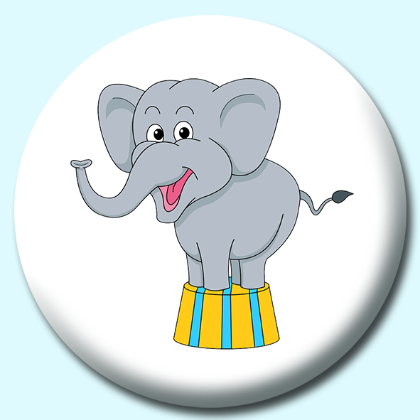 Circus Elephant Button Badge