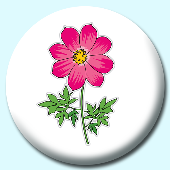 Cosmos Flower Button Badge