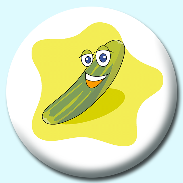 Cucumber Character Button Badge