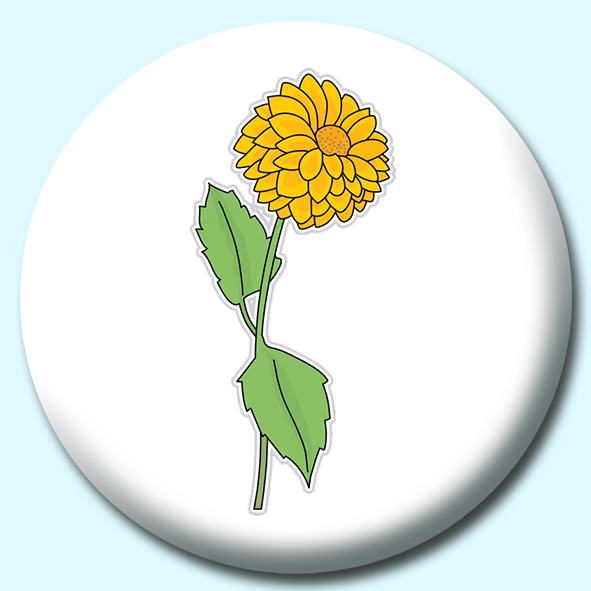Dahlia Button Badge