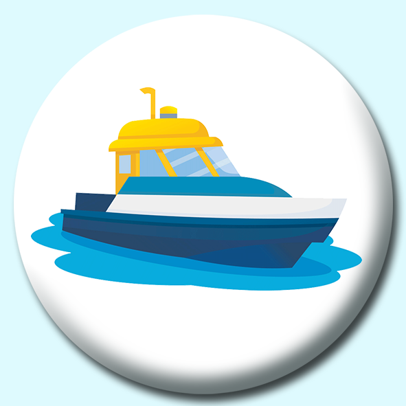 Day Trip Boat Button Badge