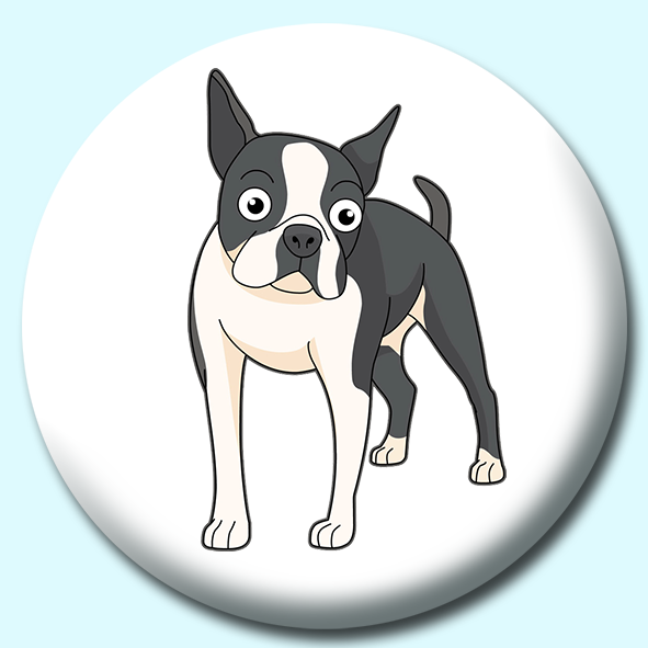 Dogs Boston Terrier Button Badge