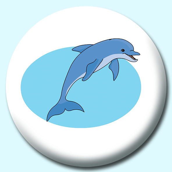 Dolphin Button Badge