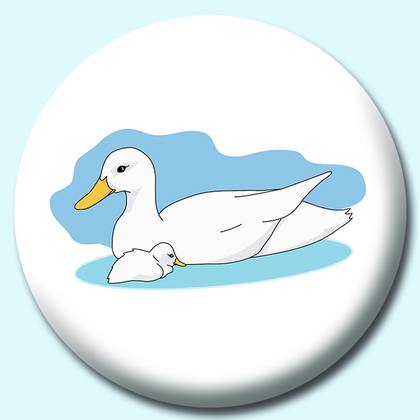 Ducks  Baby Mother Duck Button Badge