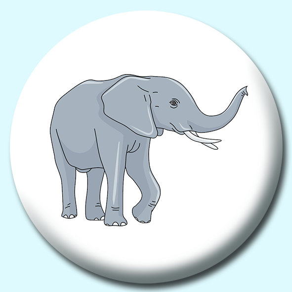 Elephant Happy Button Badge
