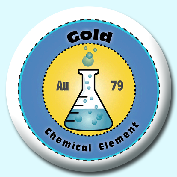 Gold Button Badge