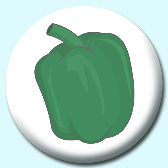 Green Bell Pepper Button Badge
