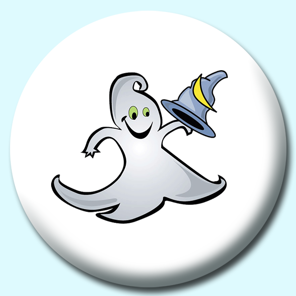 Happy Ghost Button Badge