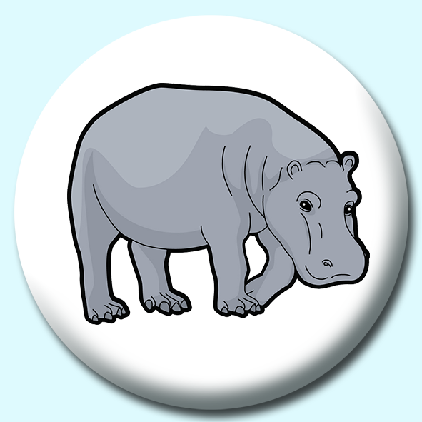 Hippopotami Button Badge