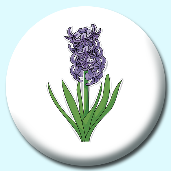 Hyacinth Flower Button Badge