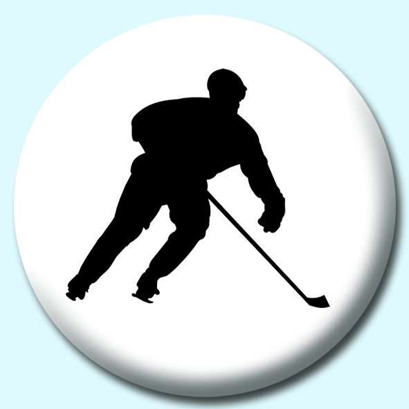 Ice Hockey Button Badge