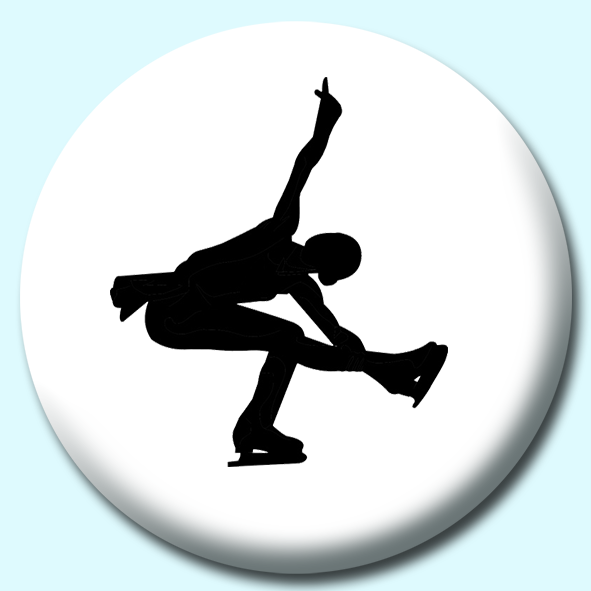 Ice Skater Button Badge