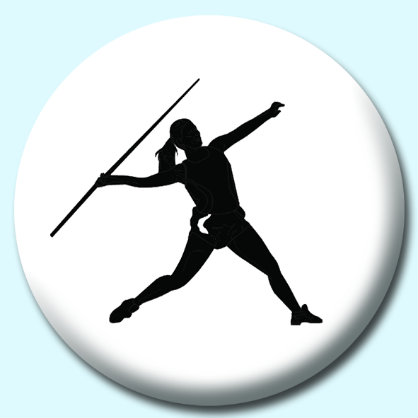 Javelin Thrower Button Badge
