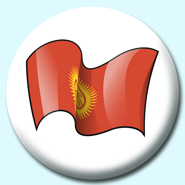 Kyrghyzstan Button Badge