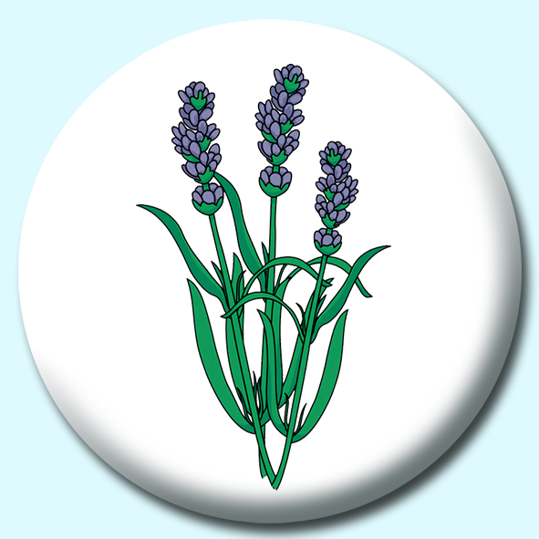 Lavender Flower Button Badge