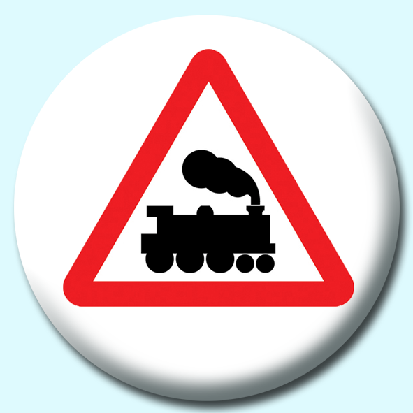 Level Crossing Button Badge