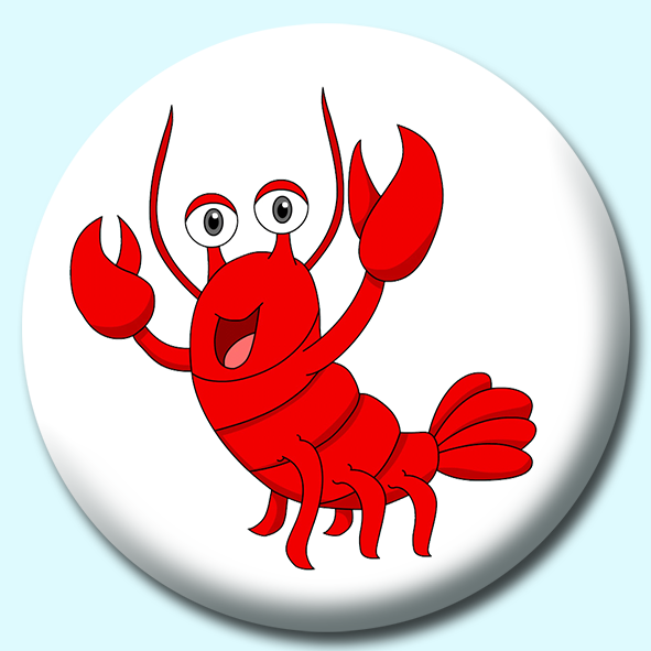 Lobster Marine Life Button Badge
