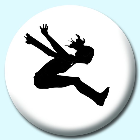 Long Jumper Button Badge